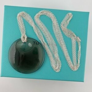 RARE Tiffany & Co. 50mm Smoky Quartz Disc Mesh Necklace Elsa Peretti 🤎